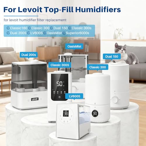 FreshOasis 30-Pack Humidifier Filters for Levoit Classic160 and Dual Series
