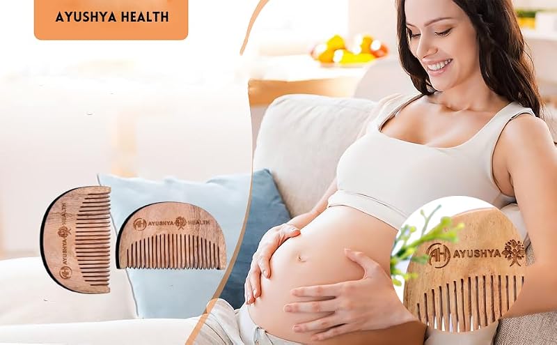 Natural Neem Wood Birthing Comb for Labor and Delivery Pain Relief