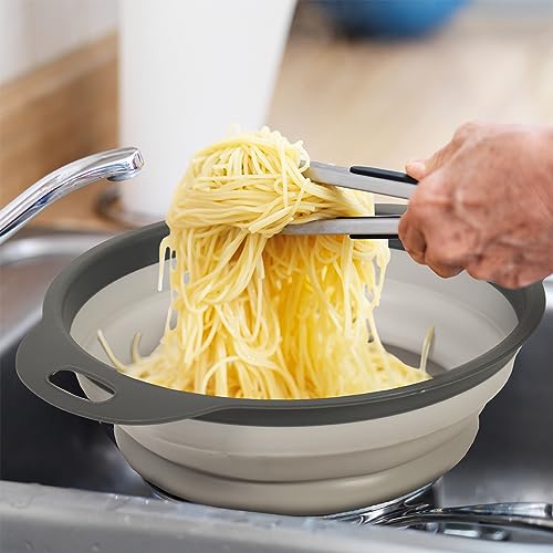 Glad Collapsible Colander, 2L Small Foldable Pasta Strainer for Kitchen