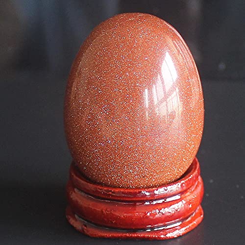 40x30mm Goldstone Quartz Gemstone Egg with Stand - Home Decor