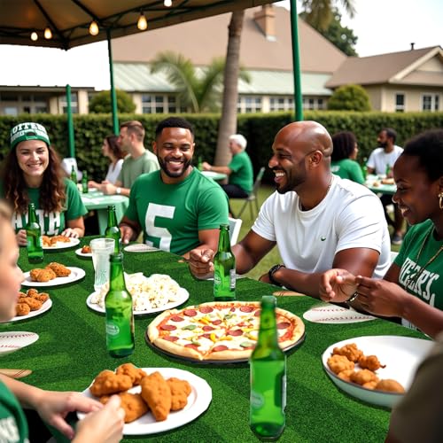 OQOQ Baseball Party Decorations Tablecloth Set - 3 Packs, 108x54 Inches
