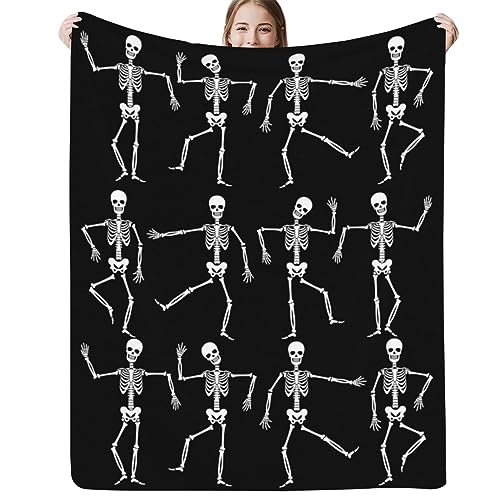 JOOCAR Halloween Flannel Throw Blanket - Lightweight Cozy 40x50 Inch