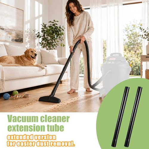 2 Pack 1.25 Inch Vacuum Extension Wands for Shop-Vac Wet Dry Vacuums