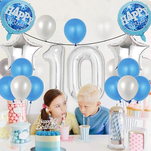 12th Birthday Decorations - 25 Pcs Silver Balloons Set