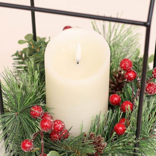 Ivory White Flameless Candles with Remote, Flickering Battery-Powered Set