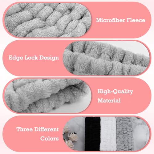 3-Piece Spa Headband Set – Soft Terry Cloth Hairband for Face Washing & Makeup