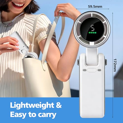 IGRARK Portable Handheld Turbo Fan - White, 3-in-1 Adjustable Cooling