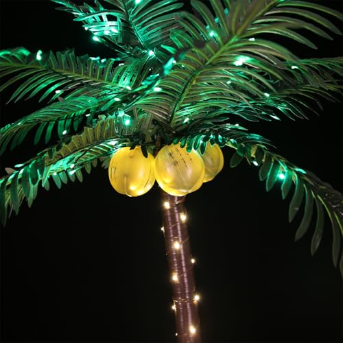 7ft LED Palm Tree with 192 Bright LEDs - Reinforced Outdoor Version