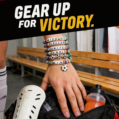 USA Soccer Bracelet Set - 6 Pack Motivational Accessories