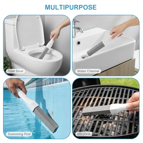 8-Pack Pumice Stone Toilet Bowl Cleaner with Long Handle