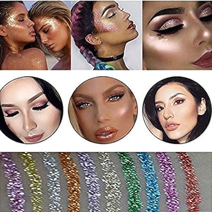 Dragonranee Liquid Glitter Eyeliner Waterproof Metallic Shimmer Eyeshadow Dark Golden