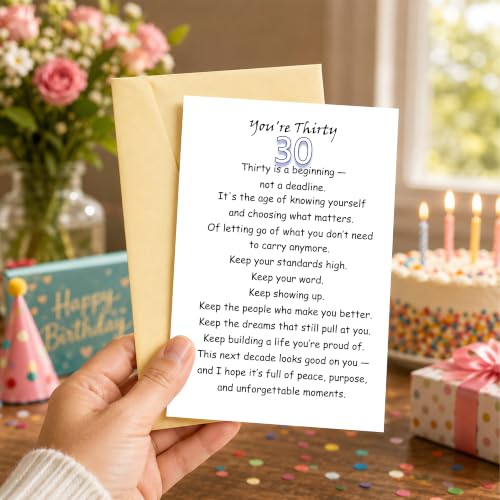 30th Birthday Card for Him - Keepsake Card for Husband, Son, Friend