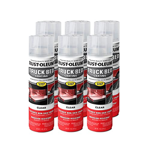 Rust-Oleum Automotive Truck Bed Coating Spray, Clear, 15oz (6-Pack)