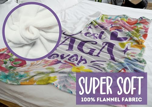 50x65 Inch Gaga Gift Blanket for Grandma Flannel Throw - Best Gaga Ever