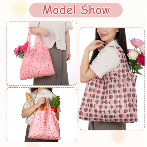 YBEATY 2 Pcs Extra Large Foldable Reusable Shopping Bags, Waterproof Totes