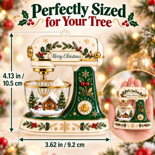 Dough Mixer Christmas Ornament - Baking Gift for Women, Holiday Decor