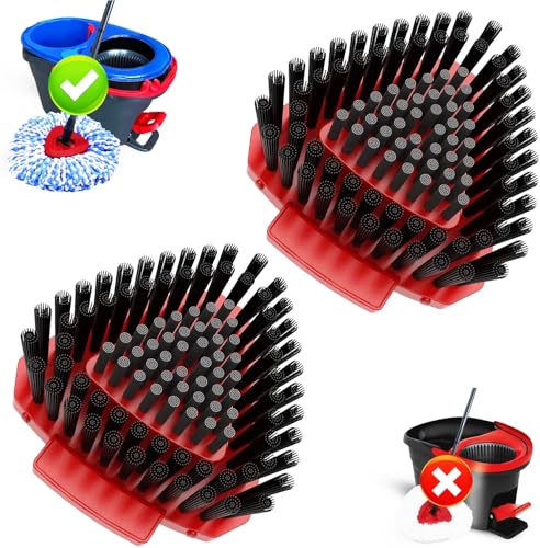 Replacement Scrub Brush Heads for O-Cedar RinseClean Mop - 2 Pack