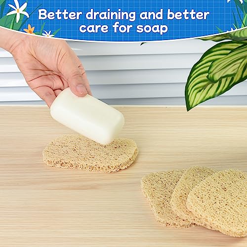 4-Pack Non-Slip Soap Saver Pads for Bar Soap - Self-Draining & Easy to Clean