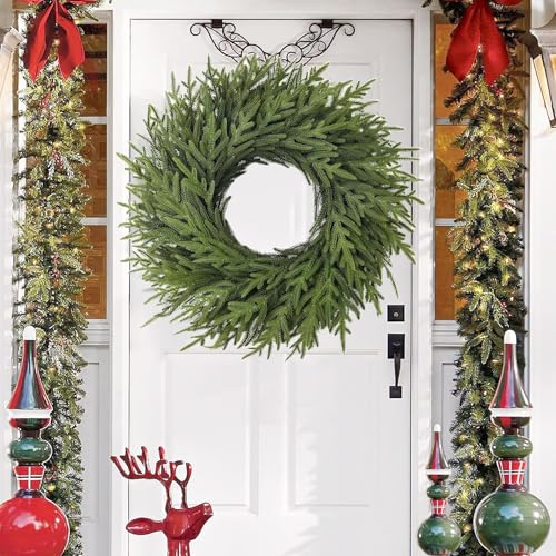 26-Inch Artificial Christmas Wreath for Front Door and Indoor Decor