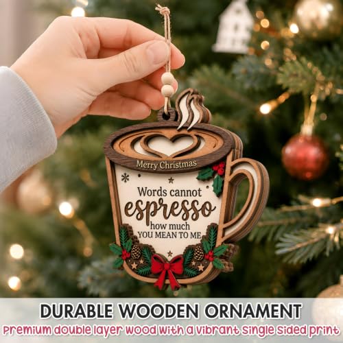 Friendship Christmas Ornament for Women - Best Friend Gift with Coffee Mug Design