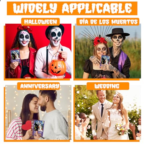 Gothic Halloween Wedding Card - Skeleton Couple Anniversary Card