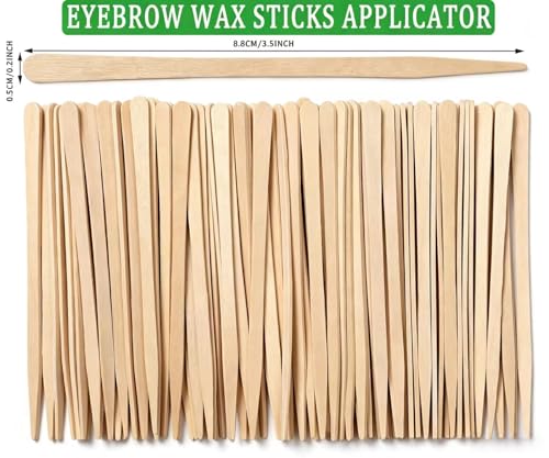 Borogo 500Pcs Wooden Waxing Sticks - Small Applicators for Face & Body