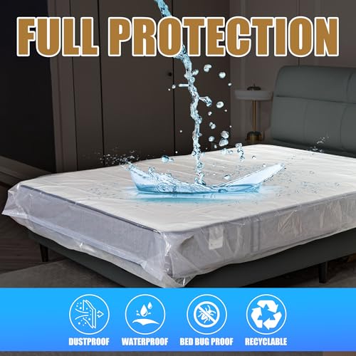 PROMORE Full Size Mattress Bag - 1.5Mil Heavy-Duty Plastic Moving Cover