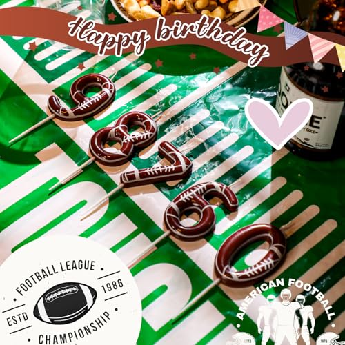 Tondiamo Football Birthday Number 6 Candle for Cake Decoration