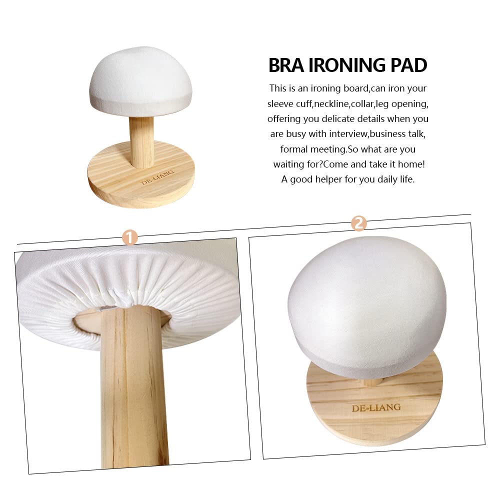 Tailors Ironing Board with Pine Wood Base, Cotton Cover Tailors Point Press Clapper - Protects Garments, Multi Pressing Board for Anywhere You Want - Seams, Collars, Cuffs, Points, Hems