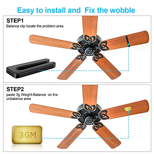 Gold 3G Fan Balancing Kit - 12PCS Wobble Elimination Solution