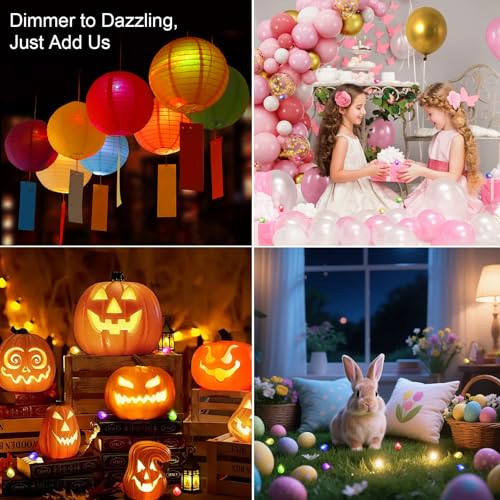 White Balloon Lights with Hook - 200PCS Waterproof Mini LED Decor for Parties & Events - Cool White Steady Variation