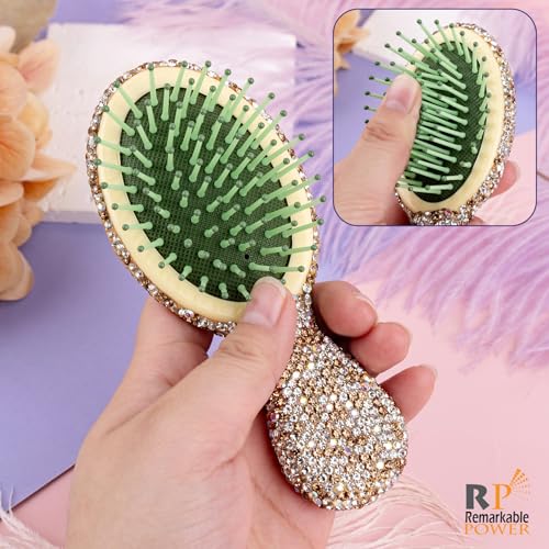 RP Remarkable Power Champagne Mini Hair Brush Portable Comb
