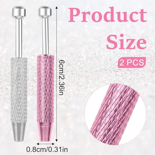 Cobee 2 Pcs Piercing Ball Grabber Tool 4-Claw Gem Tweezers Holder