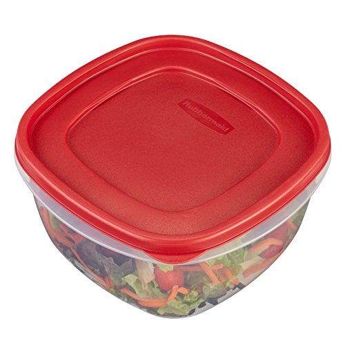 Rubbermaid Easy Find Lids Food Storage Container, 14 Cup, Stackable Square