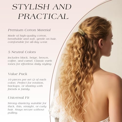 Brvlsoc Soft Polyester Lace Edge Hair Scrunchies with Strong Grip
