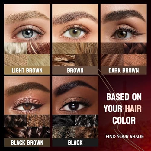 Essorall 2-in-1 Eyebrow Pen with Micro-Fork Tip & Fine Tip, Waterproof Microblading Brow Pencil with Brush, Black