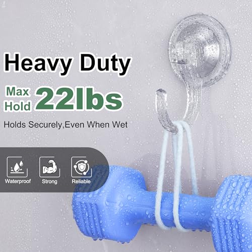 Clear 4 Pack Suction Cup Wreath Hooks for Front Door & Decorations