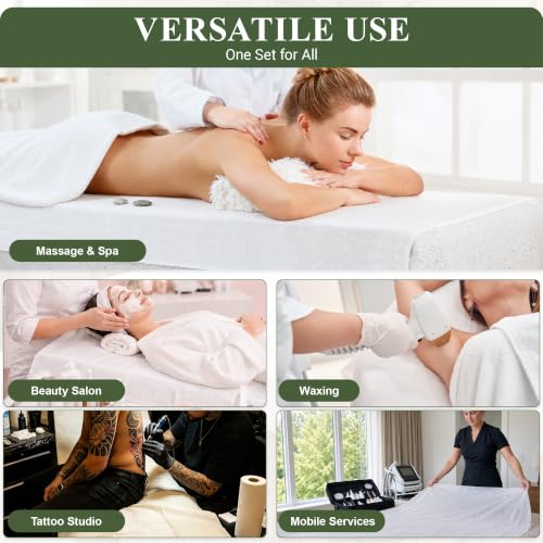 100 PCS Disposable Massage Table Sheets & Face Cradle Covers Set