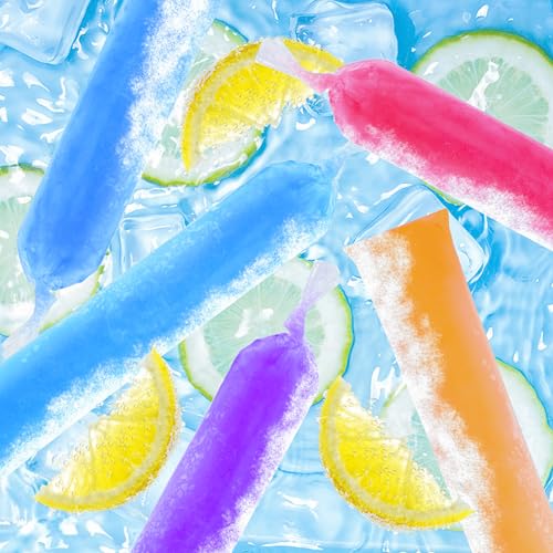 160Pcs Disposable Ice Lolly Bags with Funnel - 2x12 Inches