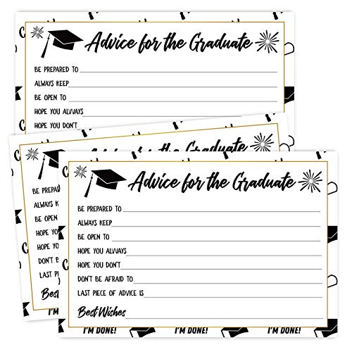 50 Graduation Advice Cards for Class of 2025 - 4x6 Inch