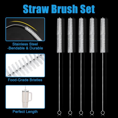 3-in-1 Cleaning Brush Set for Cup Lids & Straws - 7 Pcs