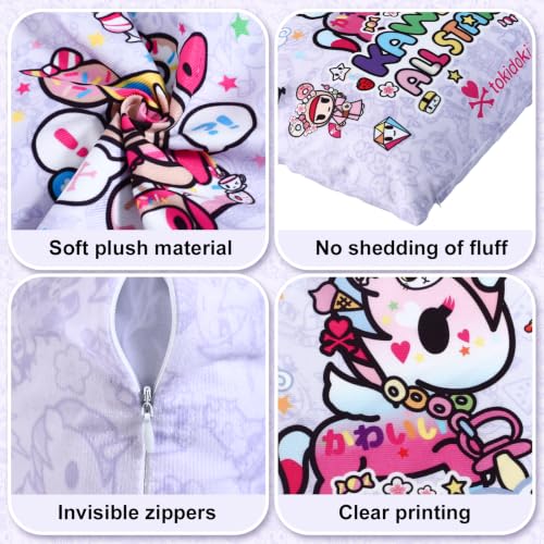 tokidoki Kawaii All Stars 18x18 Inch Pillowcase Set - 2 Pack