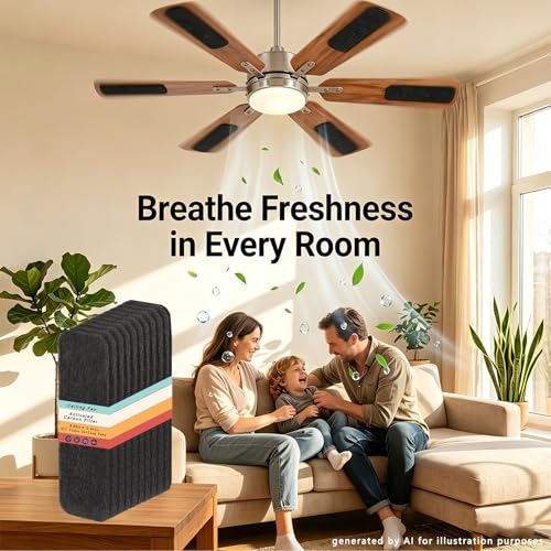 10 Pack Ceiling Fan Filter Pads for Air Purification & Dust Reduction