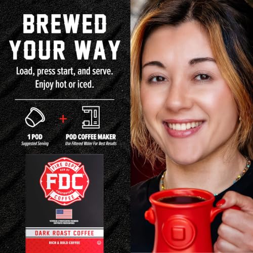 Fire Department Coffee Dark Roast K-Cup Pods - 12 Single Serve