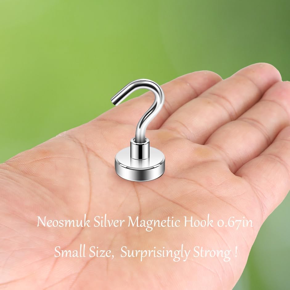 Neosmuk Magnetic Hooks - Heavy Duty 30lb+ Magnetic Hooks for Cruise Cabins & Travel | Essential Must-Have