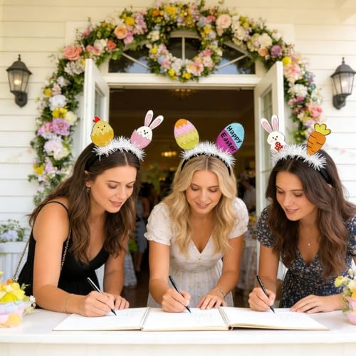 Glitter Easter Egg Headband for Women - Festive Holiday Hair Accessory