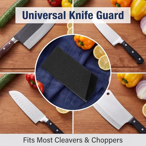 Universal Meat Cleaver Edge Guard with Velvet Lining ABS Knife Sheath