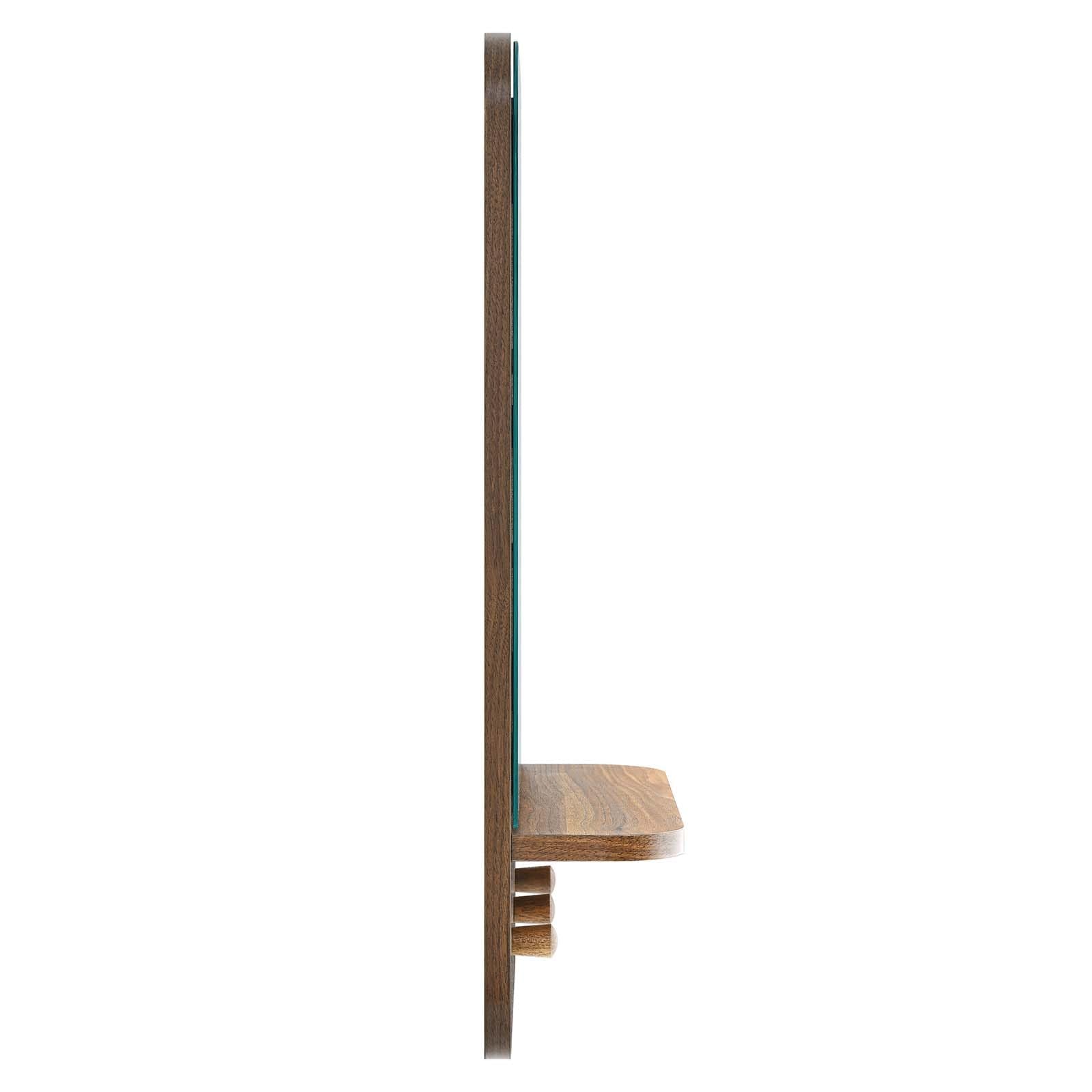 Modway EEI-6348-WAL Lumina Mirror, Walnut
