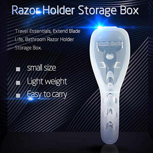 Transparent Portable Travel Razor Case Plastic Shaver Protector Holder