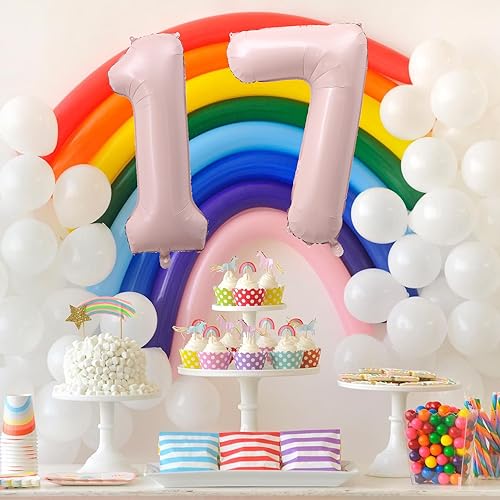 40 Inch Number 30 Baby Pink Foil Balloon for 30th Birthday Party